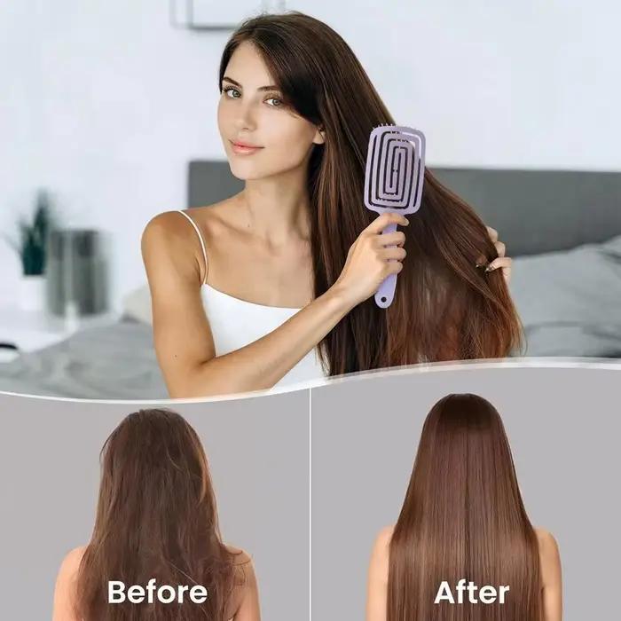 Brosse démêlante incurvée ajourée