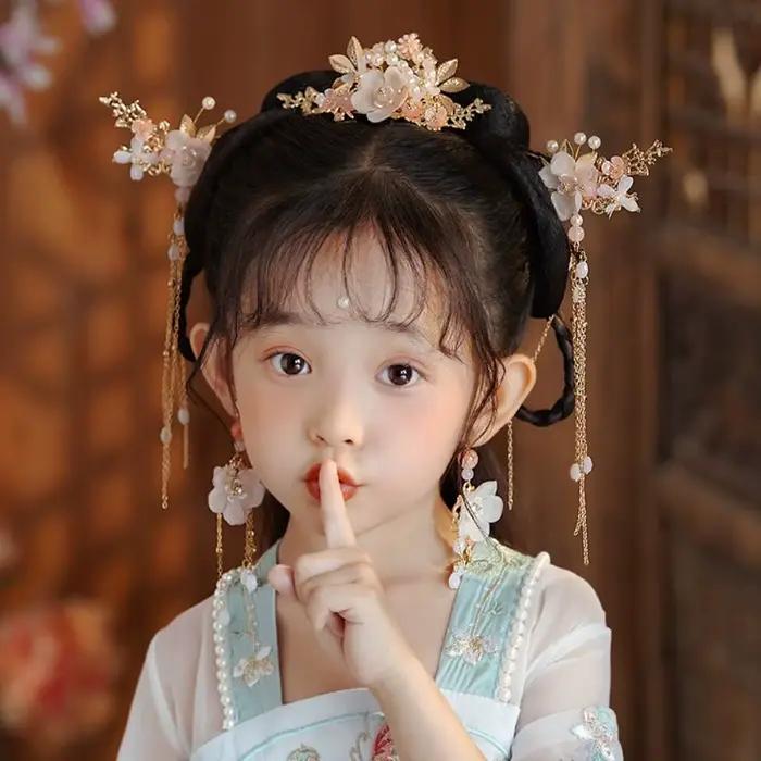 Antique Hanfu coiffure fée irrégulière gland étape secouant épingle à cheveux Style