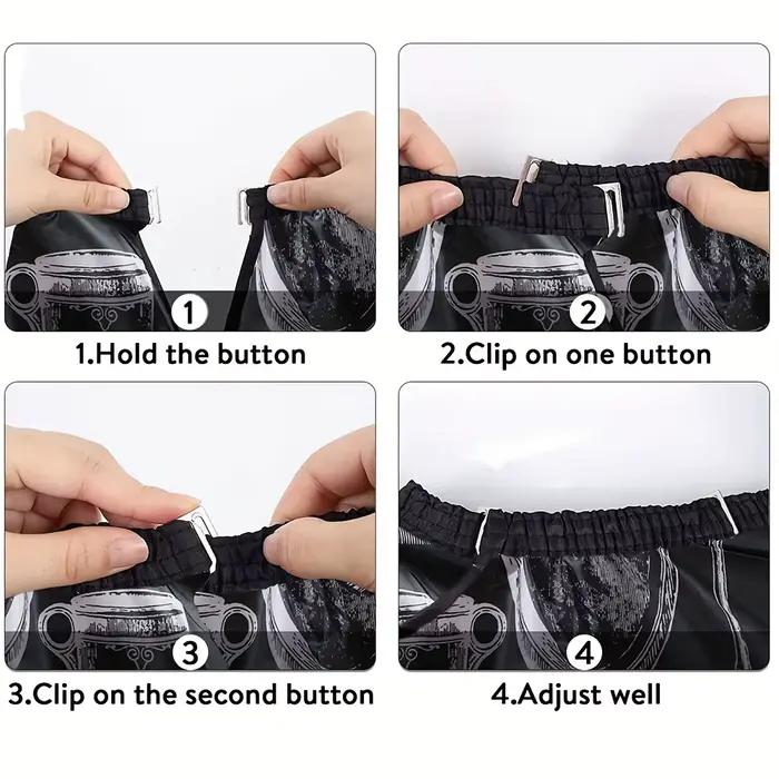 Cape de barbier professionnelle pour la coiffure – Bavoir imperméable et antiadhésif pour permanente/teinture avec impression élégante
