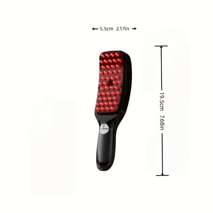 Peigne de massage pour le cuir chevelu avec thérapie par lumière rouge