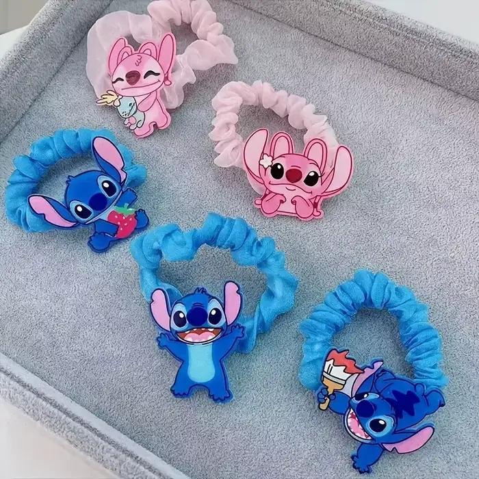 3/5/10 pièces Cercle de cheveux pour filles motif ange ‌ Lilo & Stitch ‌ Élastique