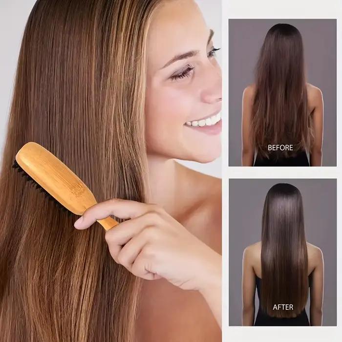 Brosses à cheveux - Manche en bambou