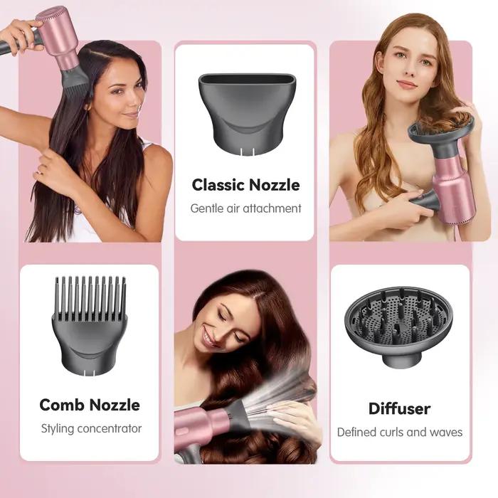 Sèche-cheveux professionnel 1600W avec 3 accessoires