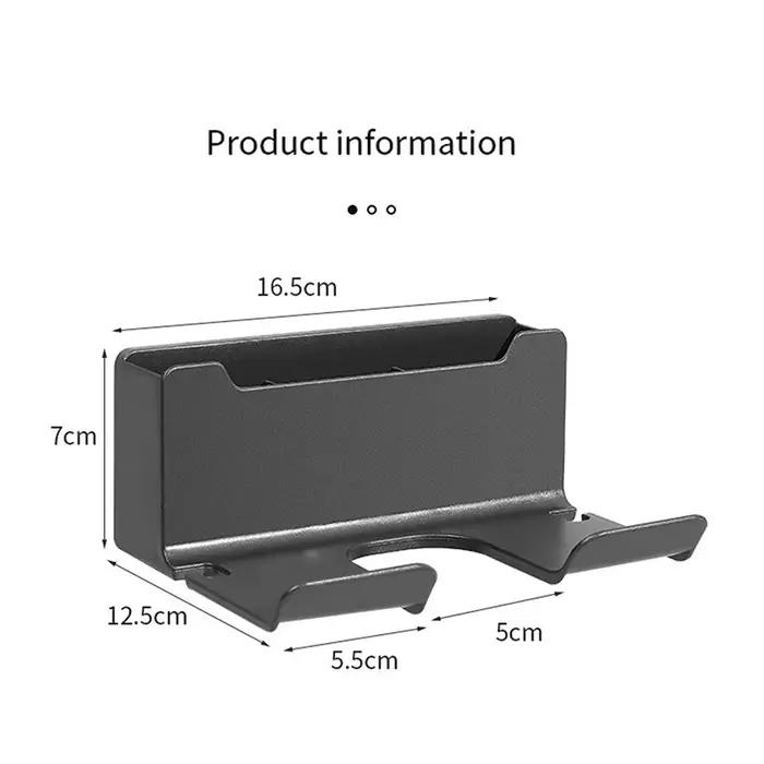 Support pour sèche-cheveux avec fonction murale ; Disponible en noir