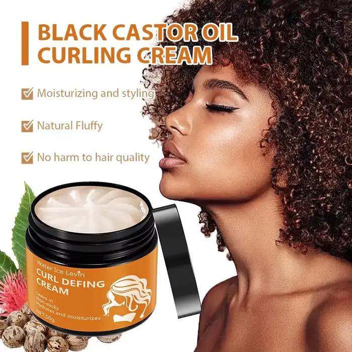 Crème coiffante pour boucles à l'huile de ricin noire 50g