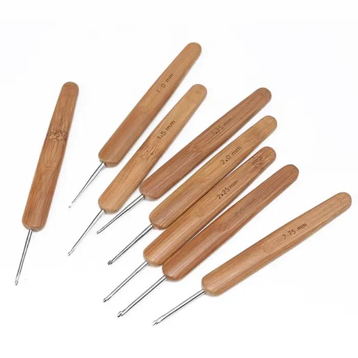 1 pièce 0.5mm/0.75mm Dreadlock Crochet bois