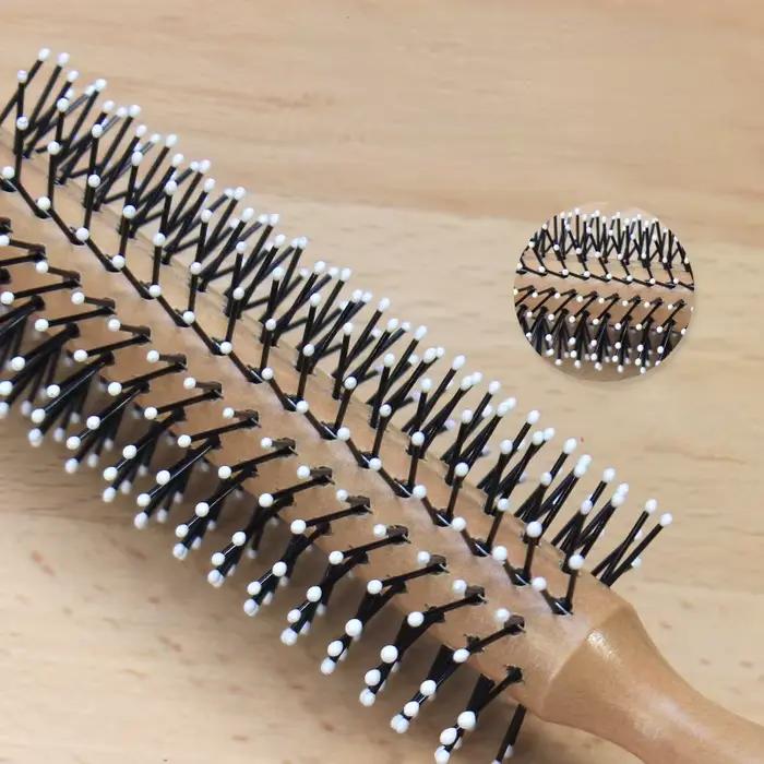Mini brosse à cheveux ronde en Nylon