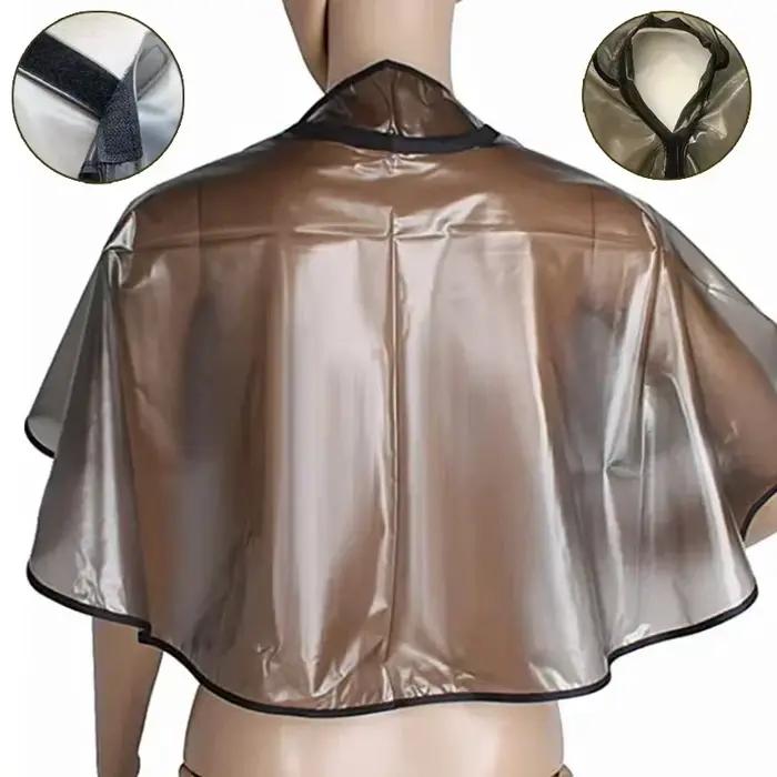 Collier de coupe de cheveux Cape de coloration imperméable tissu de barbier coiffure robe de teinture