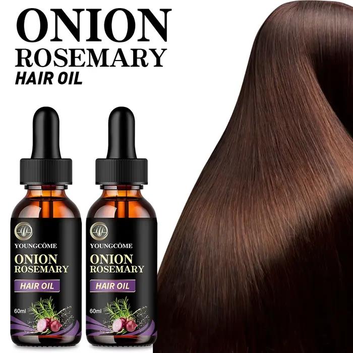 Soins capillaires huile essentielle oignon romarin menthe poivrée