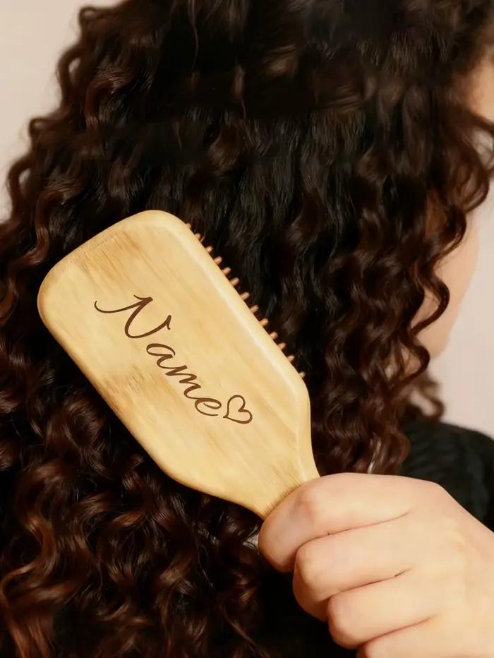 Peigne à coussin d'air en bois personnalisé