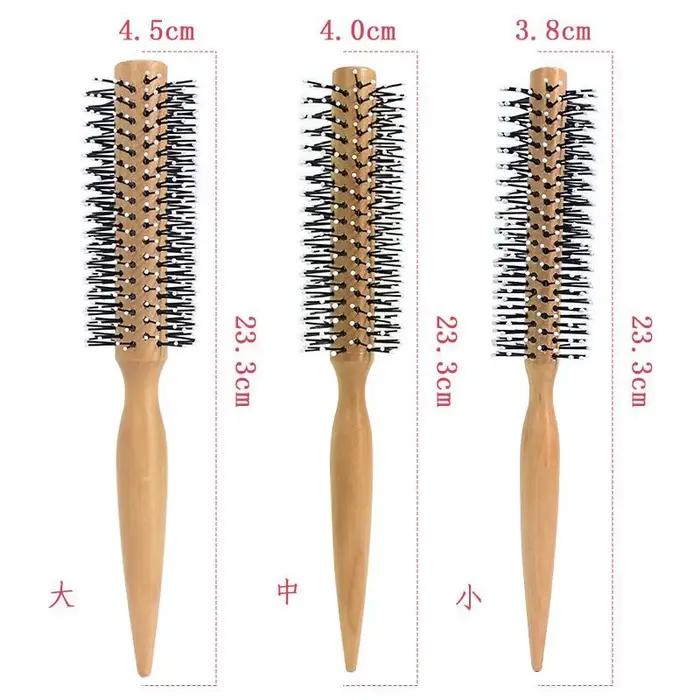 Mini brosse à cheveux ronde en Nylon