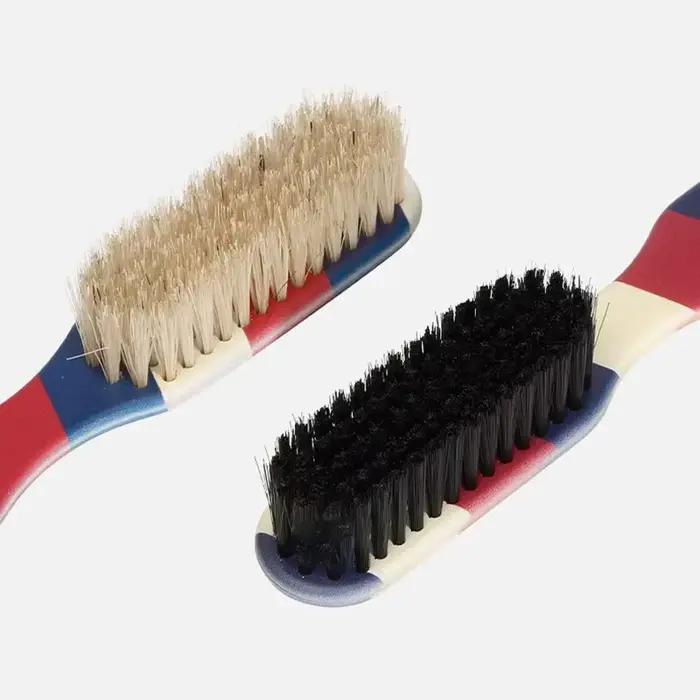 Nouveau Style barbier cou Duster brosse Double face rayé Salon outils de coiffure pour épilation visage barbe propre brosses de rasage