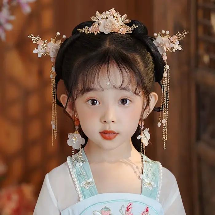 Antique Hanfu coiffure fée irrégulière gland étape secouant épingle à cheveux Style