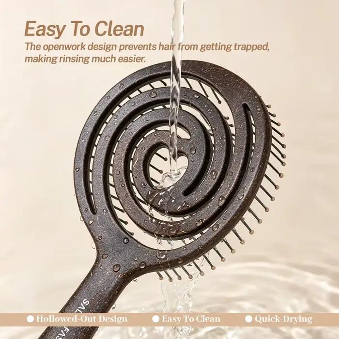 Brosse à cheveux en poils de sanglier