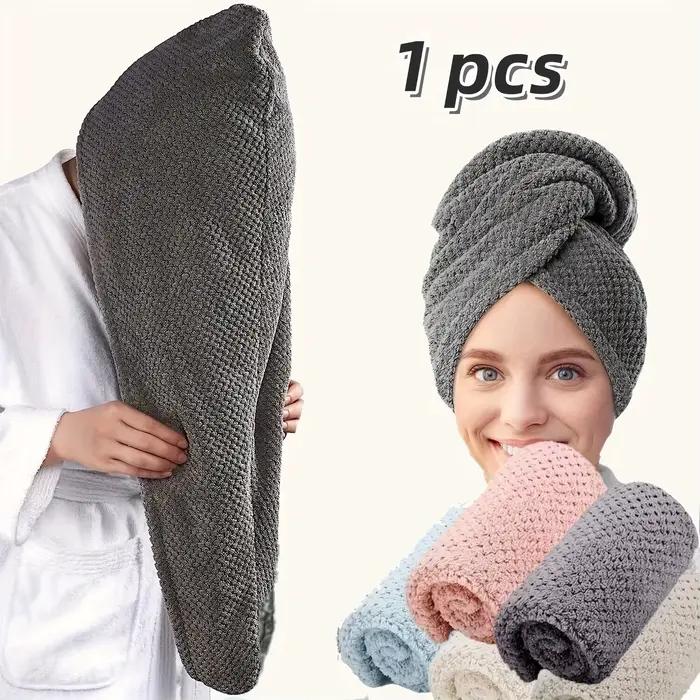 Serviette pour cheveux de couleur unie