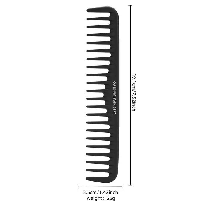 Peigne à cheveux noir à dents larges pour hommes