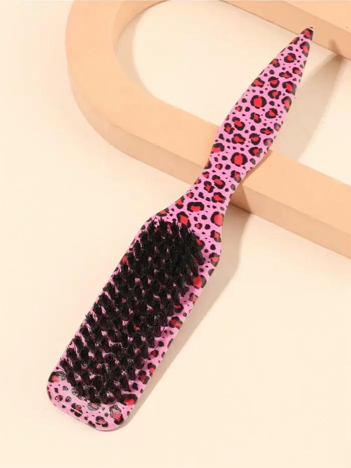 Brosse à cheveux en poils de sanglier pour un chignon lisse et une queue de cheval élégante