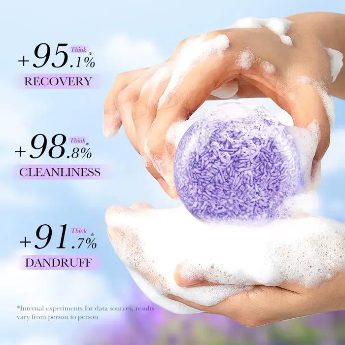 SADOER Savon Solide Capillaire à la Lavande – Shampooing Anti-Croûtes et Séborégulateur pour Cheveux Secs et Abîmés –
