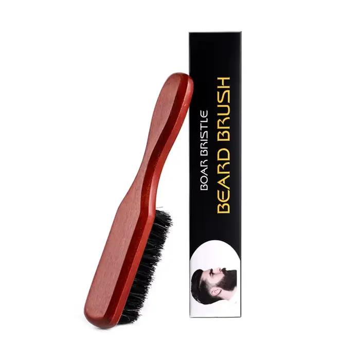 Brosse de toilettage pour barbe avec manche en bois