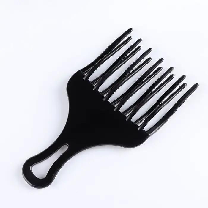 Brosse à Fourche en Plastique Antistatique pour Cheveux Bouclés