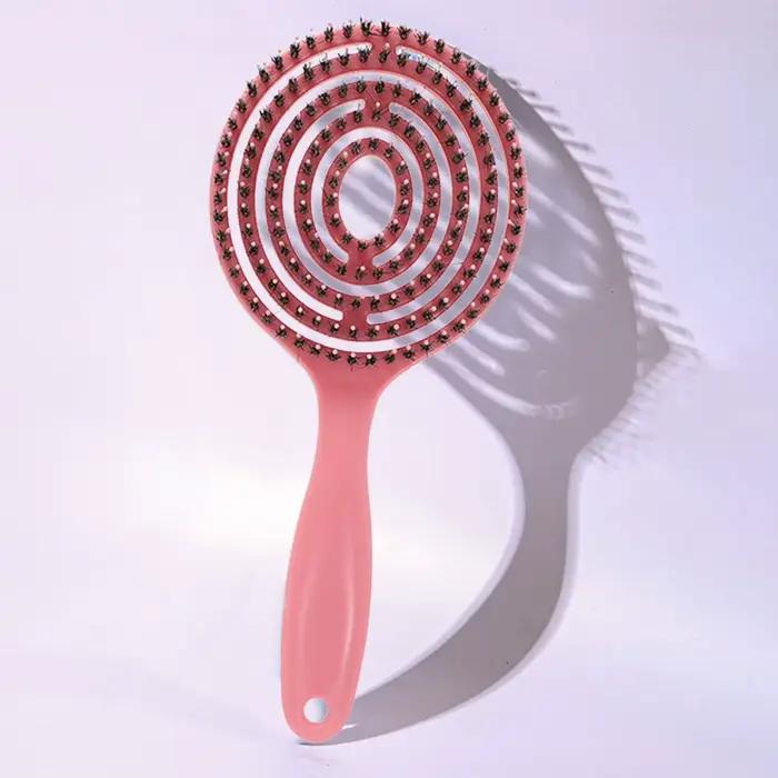 Brosse à cheveux en poils de sanglier naturels