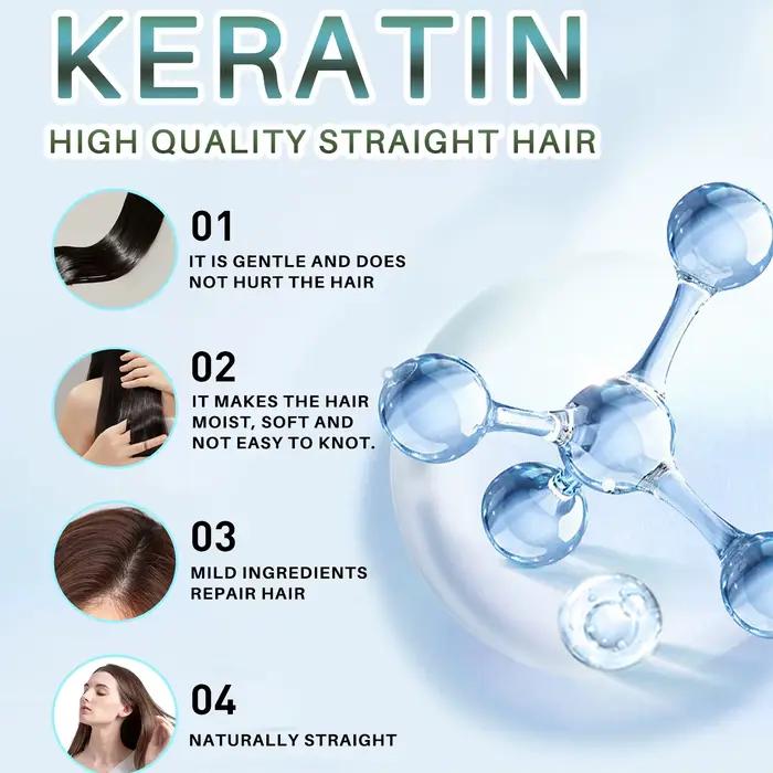 Crème de lissage des cheveux à la kératine