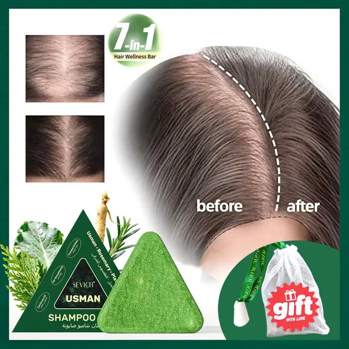 120g Usman herbe & Platycladus shampooing savon renforcer la croissance des racines des cheveux
