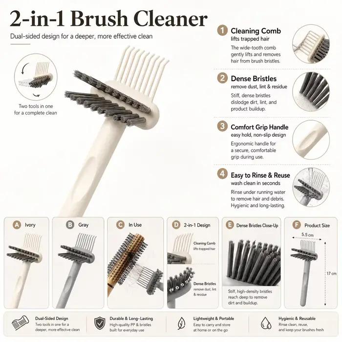 Outil de nettoyage de brosse à cheveux pour éliminer