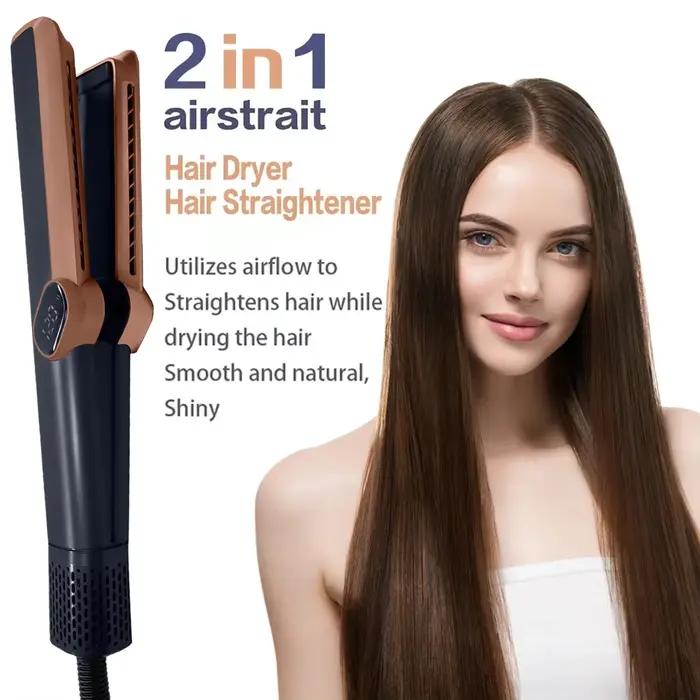Lisseur et sèche-cheveux professionnels 2 en 1