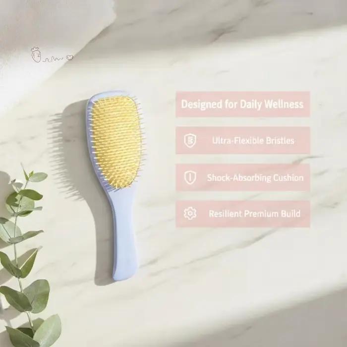 Brosse à cheveux antistatique, peigne démêlant portable pour cheveux secs et humides, peigne de massage du cuir chevelu, outil de coiffage, peigne de barbier