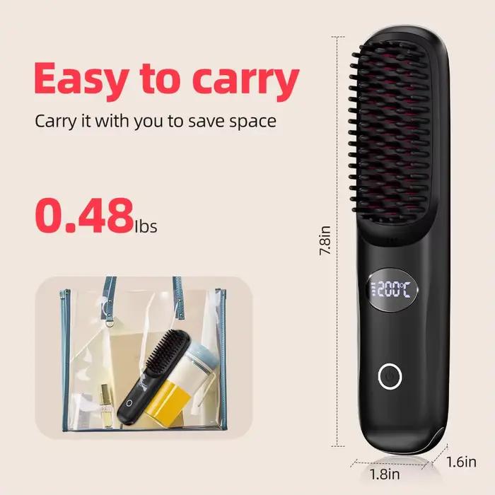 Brosse lissante sans fil pour cheveux