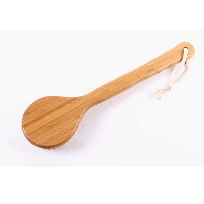 Brosse de douche en bambou avec poils de sanglier