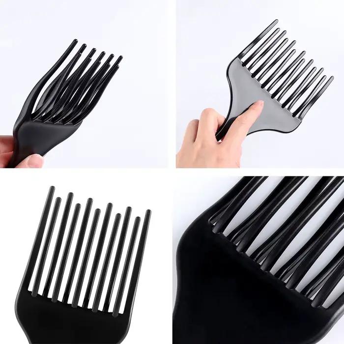 Brosse à Fourche en Plastique Antistatique pour Cheveux Bouclés