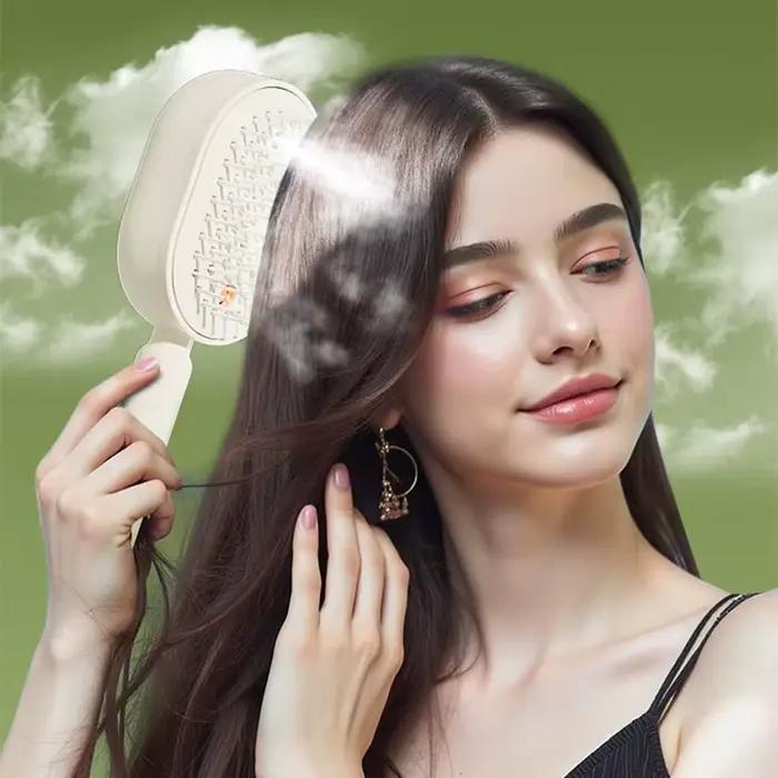 Brosse à cheveux électrique à vapeur avec coussin d'air