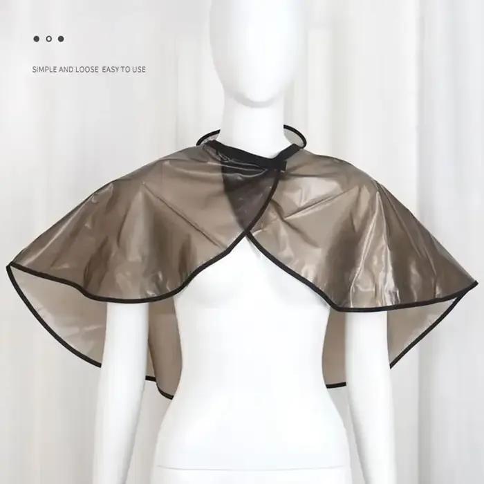 Collier de coupe de cheveux Cape de coloration imperméable tissu de barbier coiffure robe de teinture de cheveux Perm huile de cuisson Cape outil Cape de coupe de cheveux