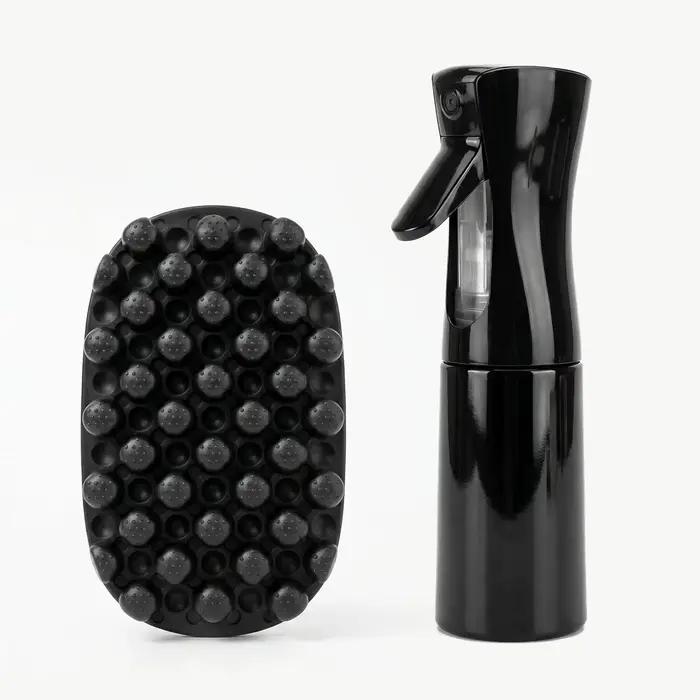 Ensemble de brosses à cheveux torsadées avec vaporisateur continu de 200 ml
