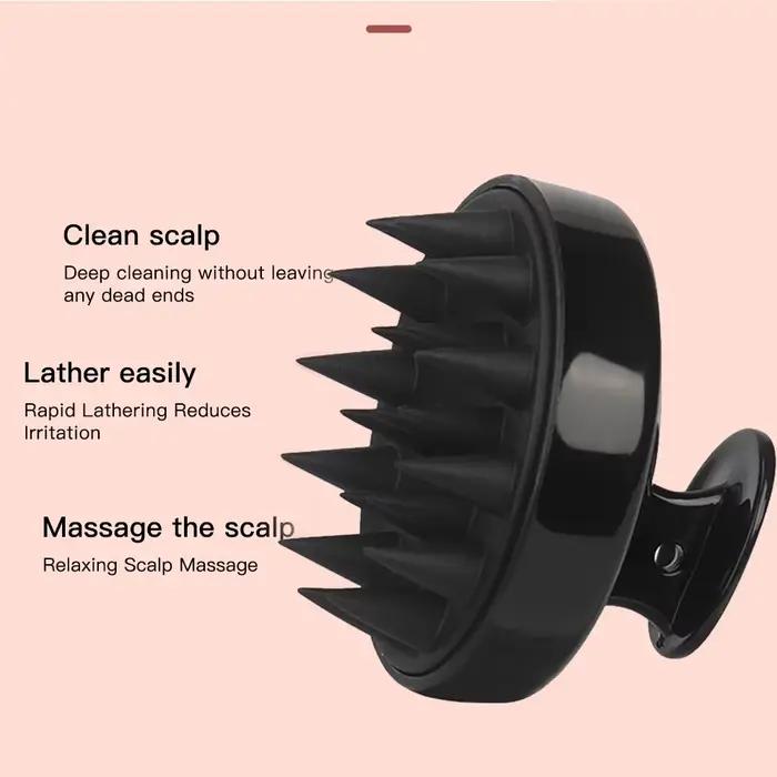 Brosse de massage du cuir chevelu en silicone pour la croissance des cheveux / l'élimination des pellicules