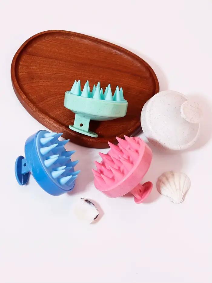 Brosse à cheveux, peigne de massage du cuir chevel en silicone