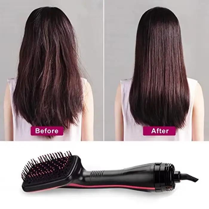 Brosse Sèche-Cheveux Portable à Air Chaud avec Peigne
