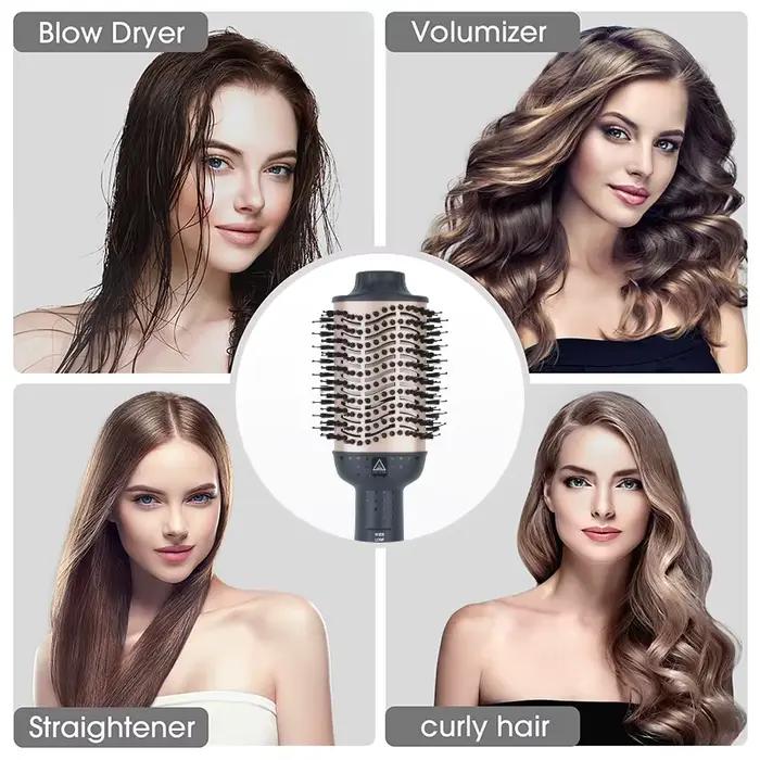 Brosse à air chaud multifonctionnelle lissante et bouclante