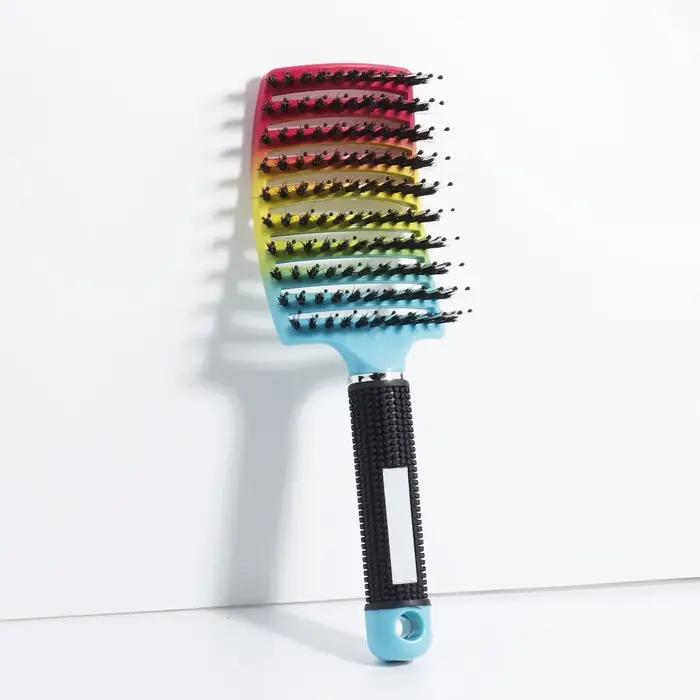 Brosse à cheveux démêlante en poils et Nylon pour femmes