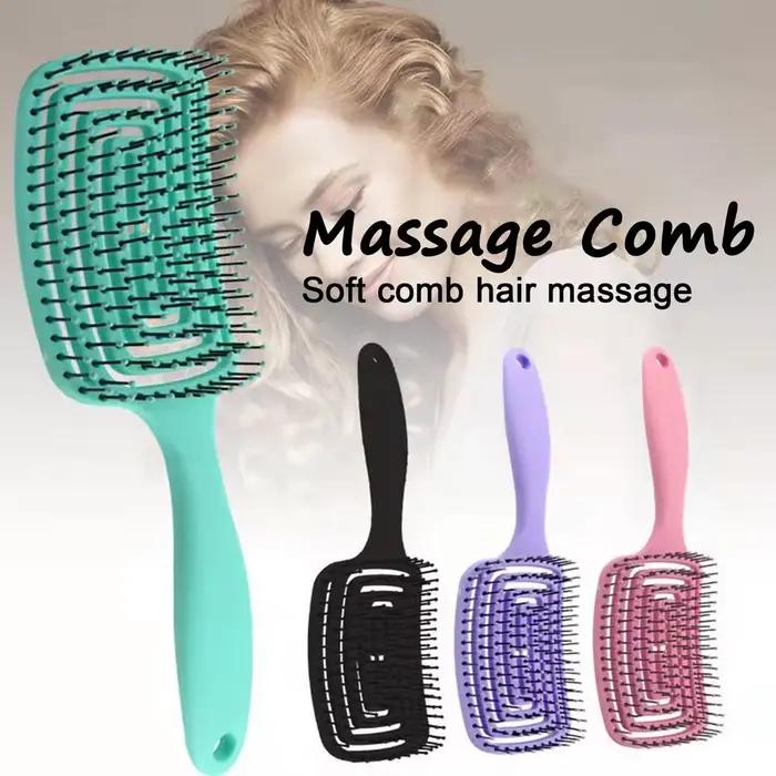 Brosse Sèche-Cheveux Multifonctionnelle avec Peigne de Massage