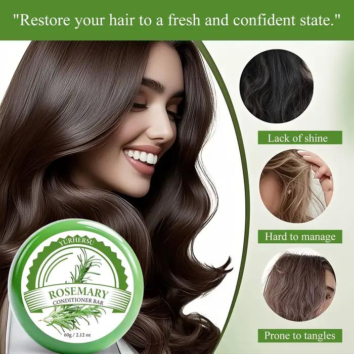 Shampoing Solide au Romarin pour Cheveux Gras - Favorise la Croissance Capillaire et Anti-Chute