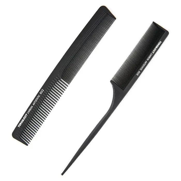 Peigne à cheveux antistatique carbone brosse