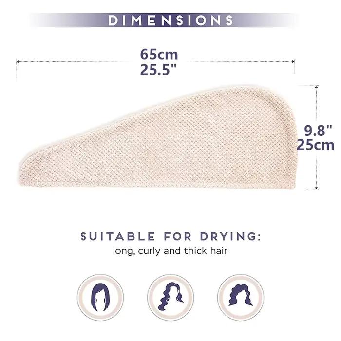 Serviette pour cheveux de couleur unie