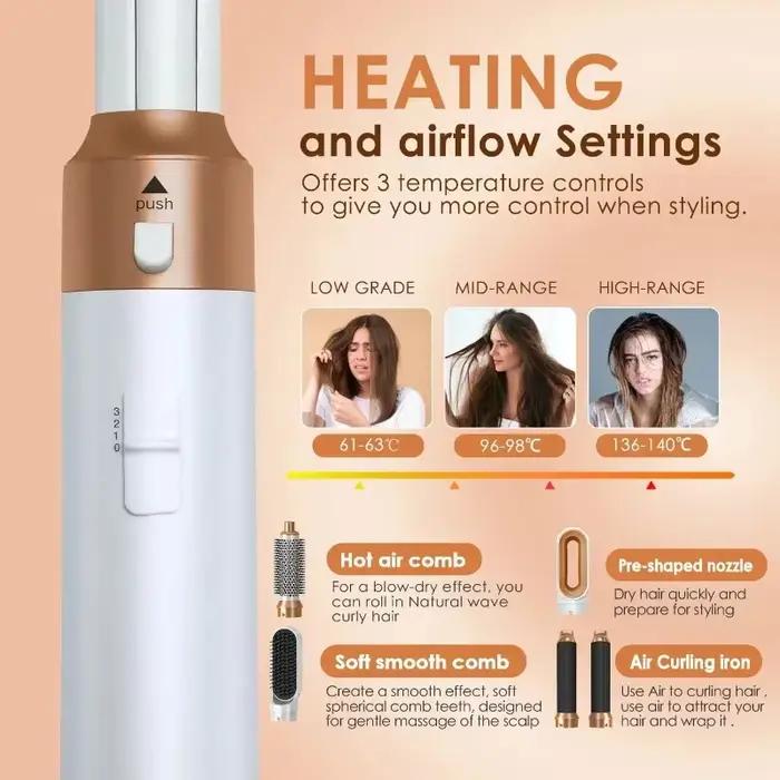 5 en 1 sèche-cheveux ensemble de peigne chaud fer à friser professionnel lisseur outil de coiffure pour Dyson Airwrap