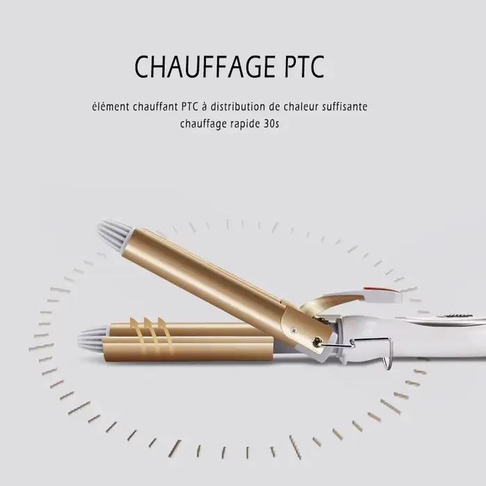 Outils professionnels pour cheveux fer à friser en céramique Triple baril coiffeur