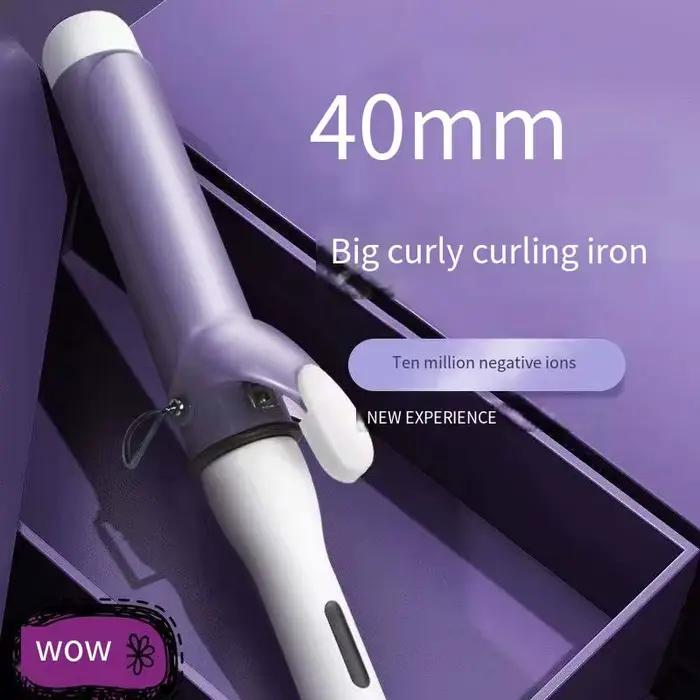 Fer à boucler professionnel en céramique de 40 mm avec fonction pivotante