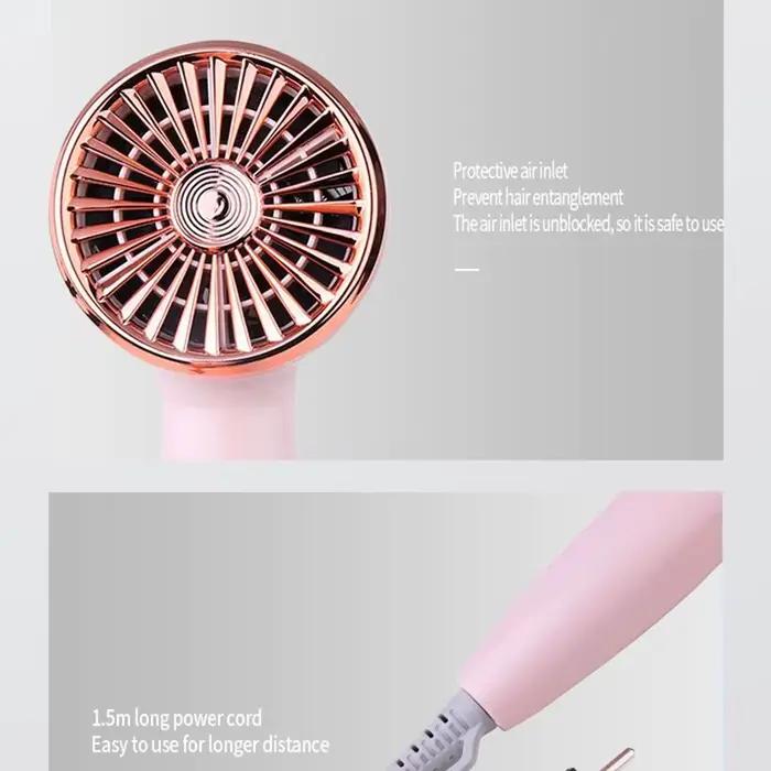 Kemei sèche-cheveux Compact pliable à poignée Portable souffleur à faible bruit