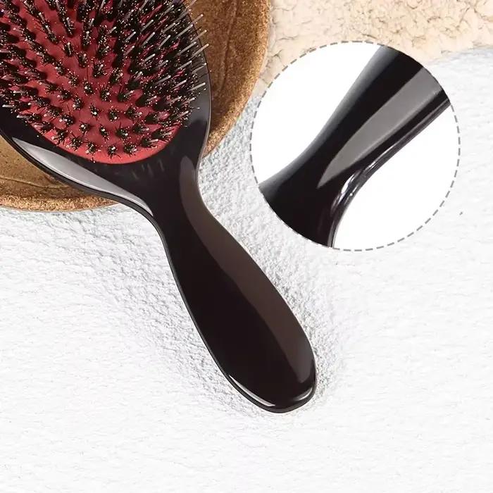 Brosse d'extension de cheveux en poils de sanglier pour Salon de coiffure